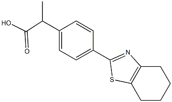 2-[4-(4,5-Butanothiazol-2-yl)phenyl]propanoic acid Struktur