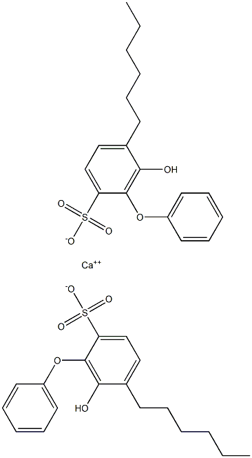 Bis(6-hydroxy-5-hexyl[oxybisbenzene]-2-sulfonic acid)calcium salt Struktur