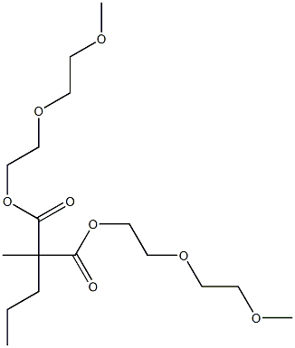 Methylpropylmalonic acid bis[2-(2-methoxyethoxy)ethyl] ester Struktur