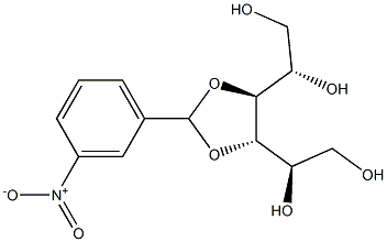 3-O,4-O-(3-Nitrobenzylidene)-L-glucitol Struktur