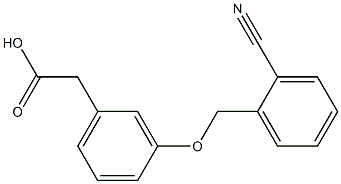 m-(o-Cyanobenzyloxy)phenylacetic acid Struktur