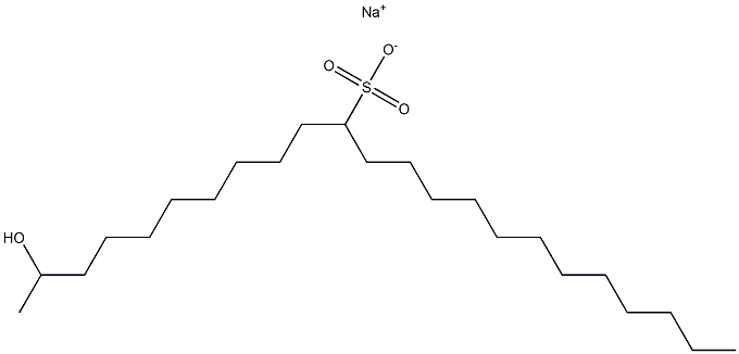 2-Hydroxytricosane-11-sulfonic acid sodium salt Struktur