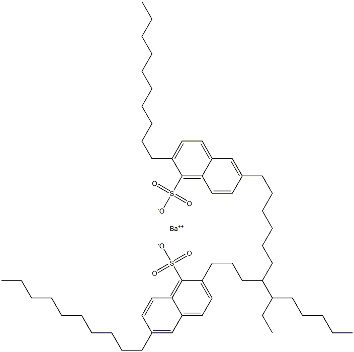 Bis(2,6-didecyl-1-naphthalenesulfonic acid)barium salt Struktur