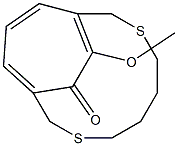 15-Methoxy-3,8-dithiabicyclo[8.3.2]pentadeca-1(13),10(15),11-trien-14-one Struktur