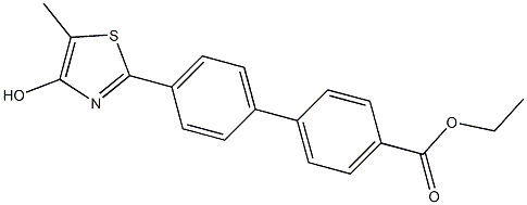 4'-(4-Hydroxy-5-methyl-2-thiazolyl)-1,1'-biphenyl-4-carboxylic acid ethyl ester Struktur