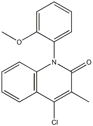 1-(2-Methoxyphenyl)-3-methyl-4-chloro-2(1H)-quinolone Struktur