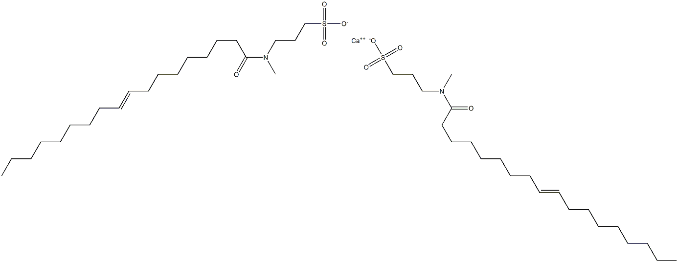 Bis[3-(N-elaidoyl-N-methylamino)-1-propanesulfonic acid]calcium salt Struktur