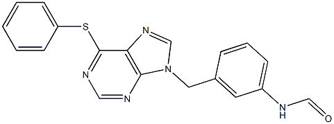 N-[3-[[6-(Phenylthio)-9H-purin-9-yl]methyl]phenyl]formamide Struktur