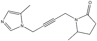 5-Methyl-1-[4-(5-methyl-1H-imidazol-1-yl)-2-butynyl]pyrrolidin-2-one Struktur