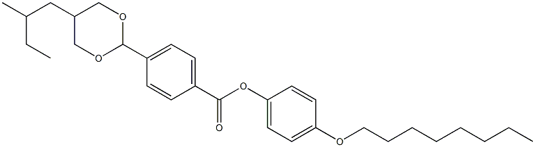 4-[5-(2-Methylbutyl)-1,3-dioxan-2-yl]benzoic acid 4-(octyloxy)phenyl ester Struktur