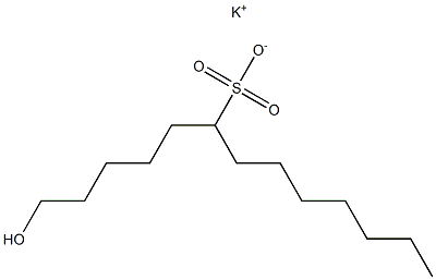 1-Hydroxytridecane-6-sulfonic acid potassium salt Struktur