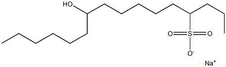 10-Hydroxyhexadecane-4-sulfonic acid sodium salt Struktur