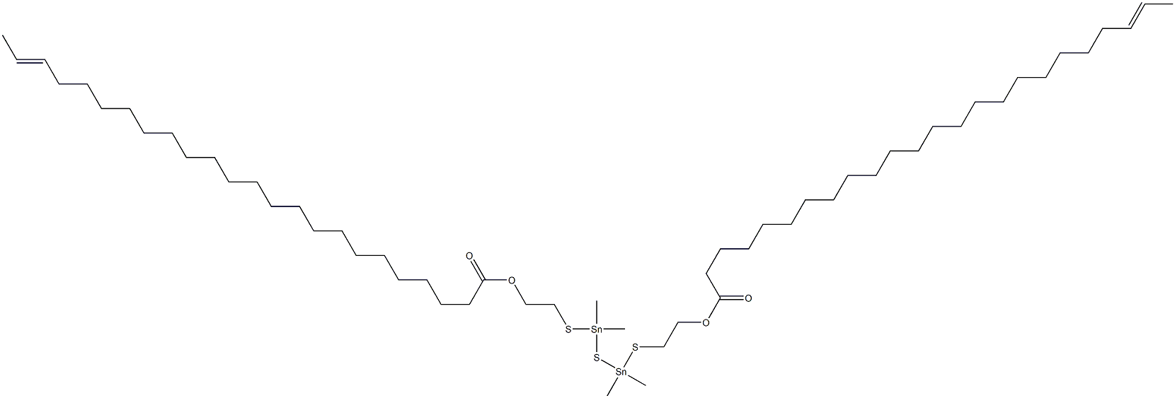 Bis[dimethyl[[2-(21-tricosenylcarbonyloxy)ethyl]thio]stannyl] sulfide Struktur