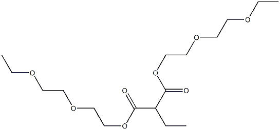 Propane-1,1-dicarboxylic acid bis[2-(2-ethoxyethoxy)ethyl] ester Struktur