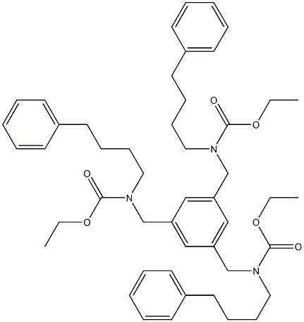 N,N',N''-[1,3,5-Benzenetriyltris(methylene)]tris(4-phenylbutylcarbamic acid)triethyl ester Struktur