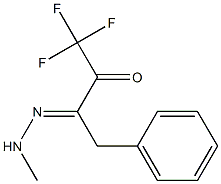 3-(2-Methylhydrazono)-4-phenyl-1,1,1-trifluoro-2-butanone Struktur