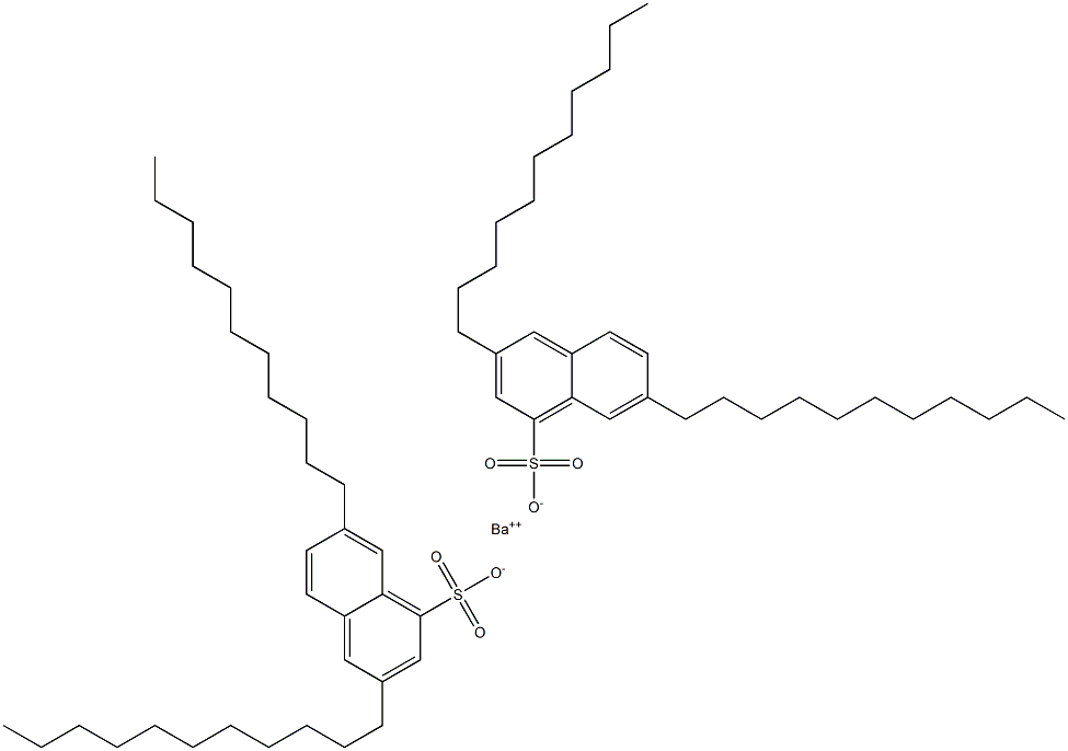 Bis(3,7-diundecyl-1-naphthalenesulfonic acid)barium salt Struktur