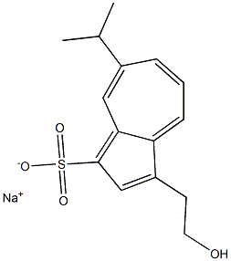 3-(2-Hydroxyethyl)-7-isopropyl-1-azulenesulfonic acid sodium salt Struktur