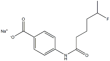 4-[(5-Fluorohexanoyl)amino]benzenecarboxylic acid sodium salt Struktur