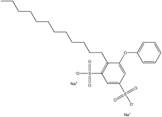 2-Dodecyl[oxybisbenzene]-3,5-disulfonic acid disodium salt Struktur