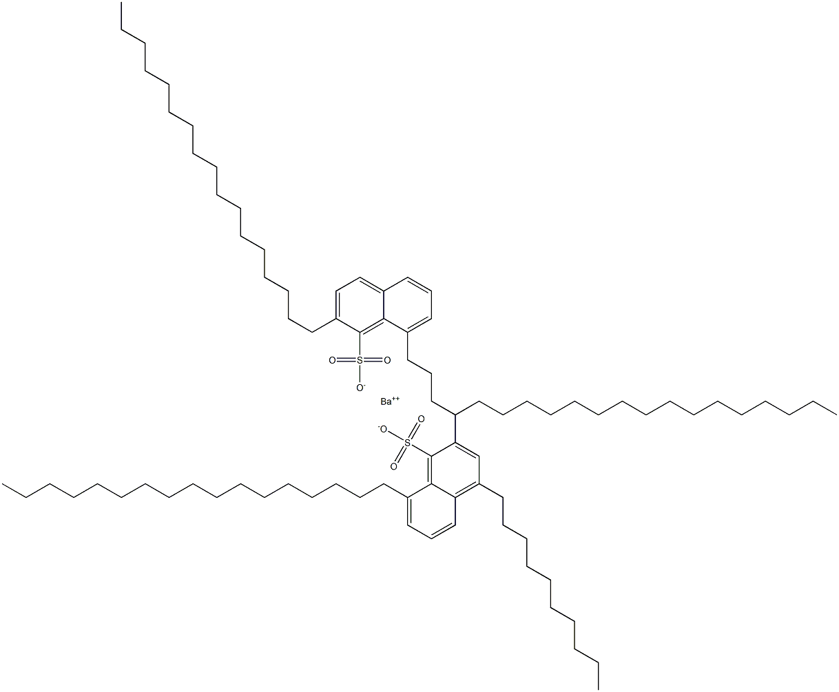 Bis(2,8-diheptadecyl-1-naphthalenesulfonic acid)barium salt Struktur