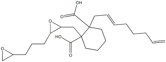 Cyclohexane-1,2-dicarboxylic acid 1-(2,3:7,8-diepoxyoctan-1-yl)2-(2,7-octadienyl) ester Struktur