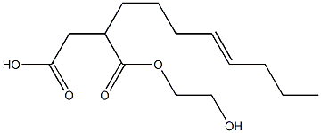 2-(4-Octenyl)succinic acid hydrogen 1-(2-hydroxyethyl) ester Struktur