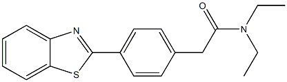 N,N-Diethyl-4-(2-benzothiazolyl)benzeneacetamide Struktur