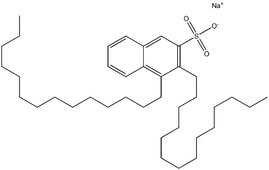 3,4-Ditetradecyl-2-naphthalenesulfonic acid sodium salt Struktur