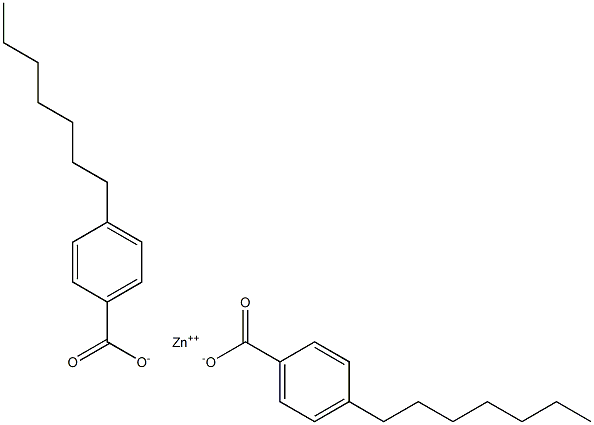 Bis(4-heptylbenzoic acid)zinc salt Struktur