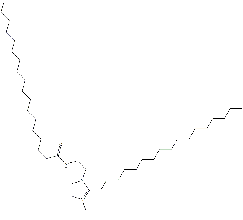 1-[2-(Octadecanoylamino)ethyl]-2-heptadecyl-3-ethyl-2-imidazoline-3-ium Struktur