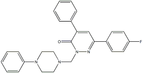 4-Phenyl-6-(4-fluorophenyl)-2-[(4-phenylpiperazino)methyl]pyridazin-3(2H)-one Struktur