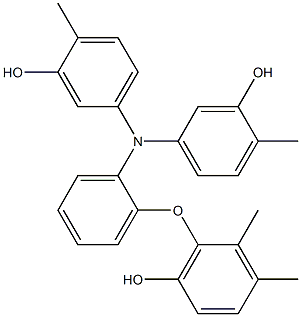 N,N-Bis(3-hydroxy-4-methylphenyl)-2-(6-hydroxy-2,3-dimethylphenoxy)benzenamine Struktur