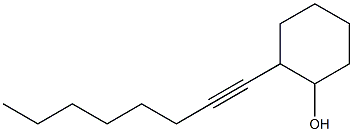 2-(1-Octynyl)cyclohexan-1-ol Struktur