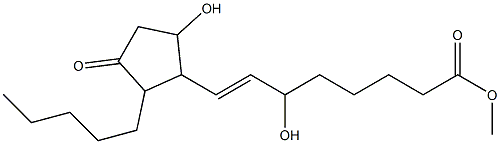 (E)-6-Hydroxy-8-(2-pentyl-3-oxo-5-hydroxycyclopentyl)-7-octenoic acid methyl ester Struktur