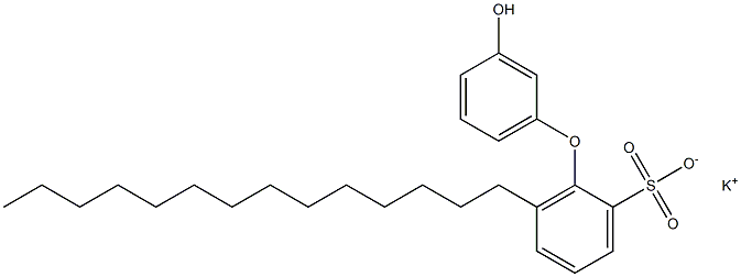 3'-Hydroxy-6-tetradecyl[oxybisbenzene]-2-sulfonic acid potassium salt Struktur