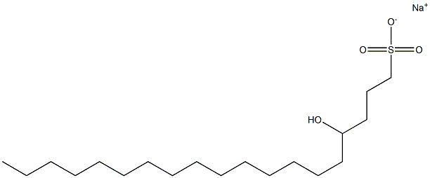 4-Hydroxynonadecane-1-sulfonic acid sodium salt Struktur