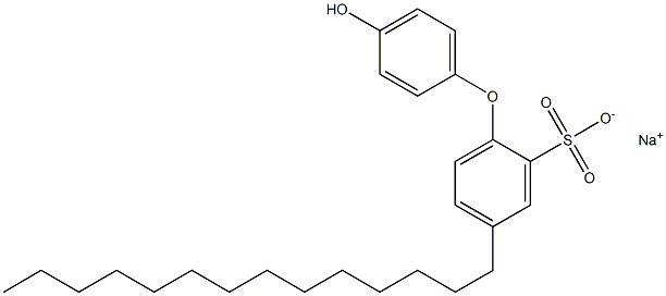 4'-Hydroxy-4-tetradecyl[oxybisbenzene]-2-sulfonic acid sodium salt Struktur