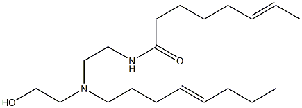 N-[2-[N-(2-Hydroxyethyl)-N-(4-octenyl)amino]ethyl]-6-octenamide Struktur