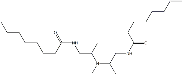 N,N'-[Methyliminobis(2-methyl-2,1-ethanediyl)]bis(octanamide) Struktur