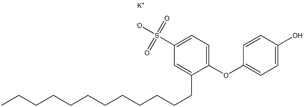 4'-Hydroxy-2-dodecyl[oxybisbenzene]-4-sulfonic acid potassium salt Struktur