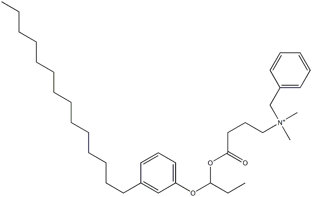 N,N-Dimethyl-N-benzyl-N-[3-[[1-(3-tetradecylphenyloxy)propyl]oxycarbonyl]propyl]aminium Struktur