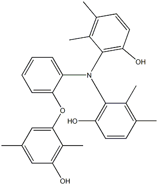 N,N-Bis(6-hydroxy-2,3-dimethylphenyl)-2-(3-hydroxy-2,5-dimethylphenoxy)benzenamine Struktur