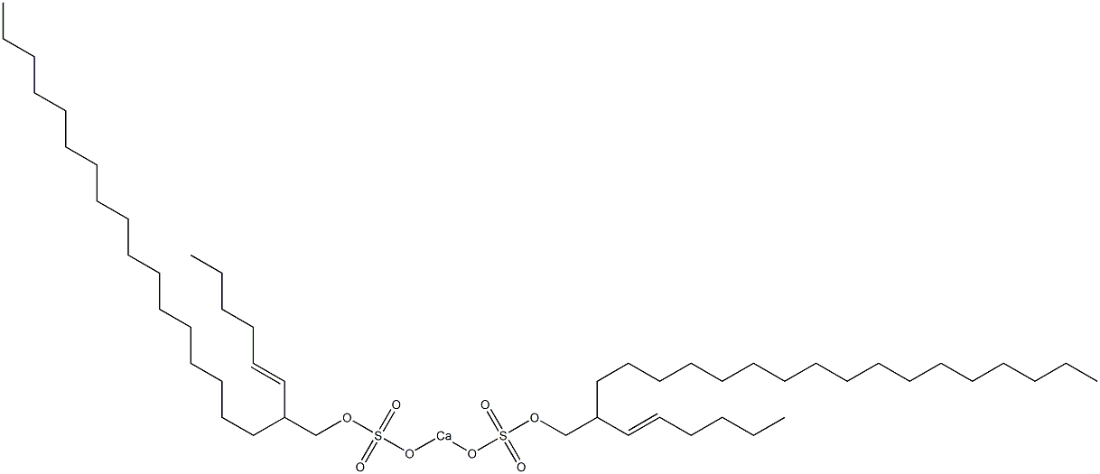 Bis[2-(1-hexenyl)nonadecyloxysulfonyloxy]calcium Struktur