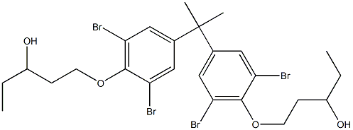 2,2-Bis[3,5-dibromo-4-(3-hydroxypentyloxy)phenyl]propane Struktur