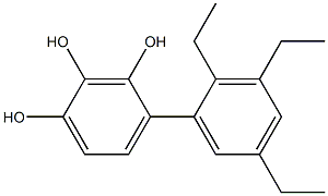 4-(2,3,5-Triethylphenyl)benzene-1,2,3-triol Struktur