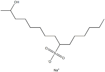 14-Hydroxypentadecane-7-sulfonic acid sodium salt Struktur