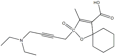 4'-Methyl-5'-oxospiro[cyclohexane-1,2'(5'H)-furan]-3'-carboxylic acid 4-(diethylamino)-2-butynyl ester Struktur