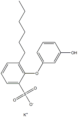 3'-Hydroxy-6-hexyl[oxybisbenzene]-2-sulfonic acid potassium salt Struktur