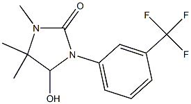 1,5,5-Trimethyl-4-hydroxy-3-[3-(trifluoromethyl)phenyl]imidazolidin-2-one Struktur